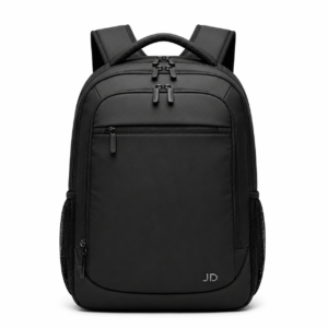 Urban MetroCore black 15.6-inch laptop backpack with water-resistant fabric, spacious front pocket, multiple compartments, and ergonomic shoulder straps for office, college, and travel.